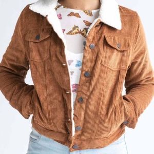 Nwot Kensie Jeans Corduroy Sherpafaux 